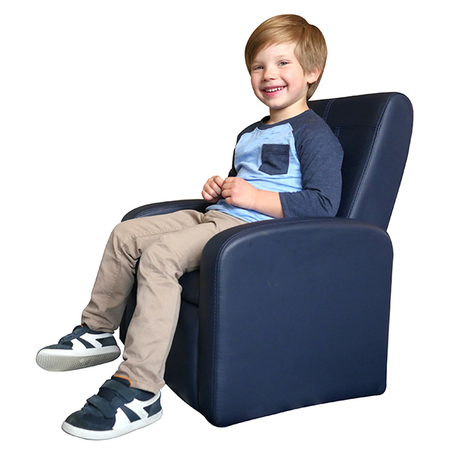 UNCAGED ERGONOMICS StashCuteKidsSofaChairWithStorageComfyToddlerReclinerBlack, SKC-b SKC-b